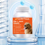 Lifestyle image (dog running, walking, or active): "Active dog enjoying improved mobility from Dog Hip and Joint Supplement Glucosamine + Chondroitin