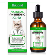 Natural Antibiotics For Cats Allergy And Itch Relief packaging with a bottle on a white background