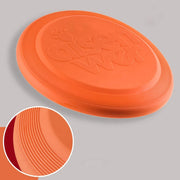 Orange Aisenwer Durable Rubber Dog Frisbee on a gray background