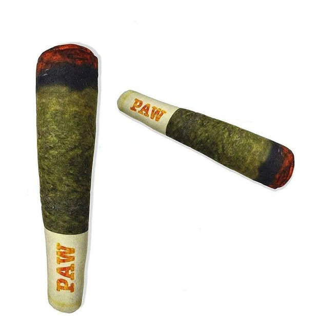 Two Cigar Dog Toy with 'PAW' branding on a white background