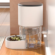 ZYFeeder Smart Automatic Pet Feeder on a wooden floor with a neutral background