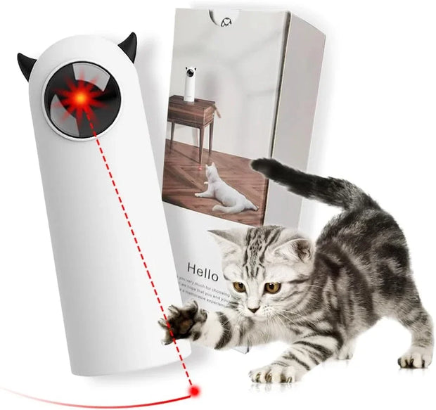 Little Devil Automatic Infrared LED Laser Cat Toy on a white background