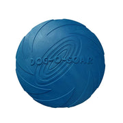 Blue Durable Dog Frisbee Toy with 'DOG-O-SOAR' branding on a white background