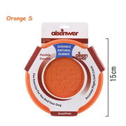 White and red Aisenwer Durable Rubber Dog Frisbee packaging on a white background