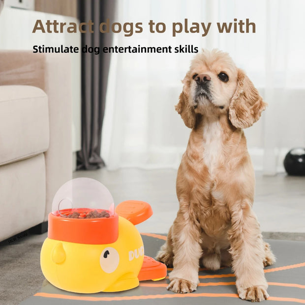 Little Yellow Duck Pet Feeder – Interactive Treat Dispenser Toy