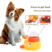 Little Yellow Duck Pet Feeder – Interactive Treat Dispenser Toy