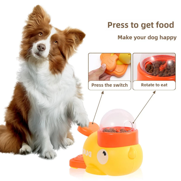 Little Yellow Duck Pet Feeder – Interactive Treat Dispenser Toy