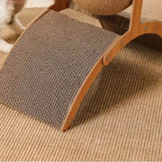 Cat Scratcher with Sisal Ball with sisal surface on a carpeted floor