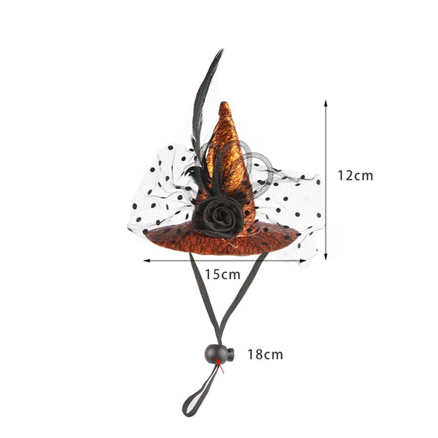Pet Halloween Cosplay Costume Witch & Wizard Hat Outfit