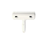 White Pet Hair Remover Roller with Large Storage Chamber dryer with dimensions labeled on a white background