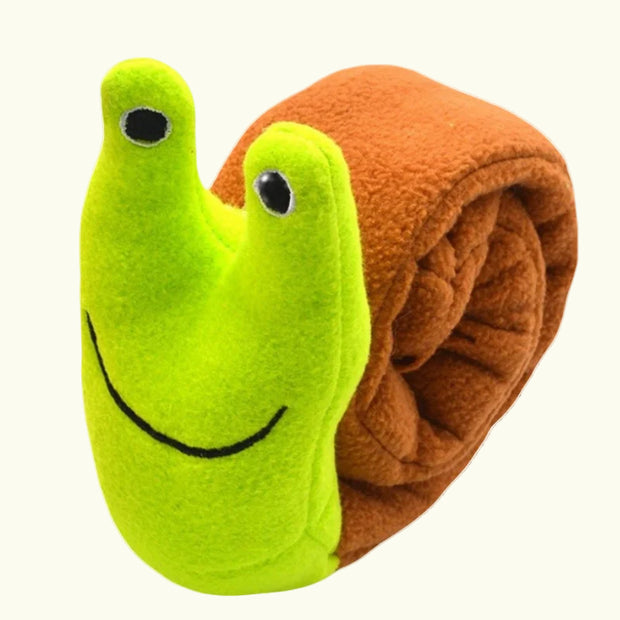 Plush Frog Dog Toy with a green head and brown shell on a white background