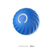 Blue gravitational jump Interactive Cat Toy with Smart Obstacle Avoidance on a white background