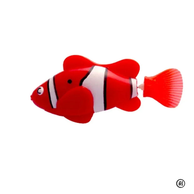 Red Interactive Electric Swimming Fish Toys on a white background