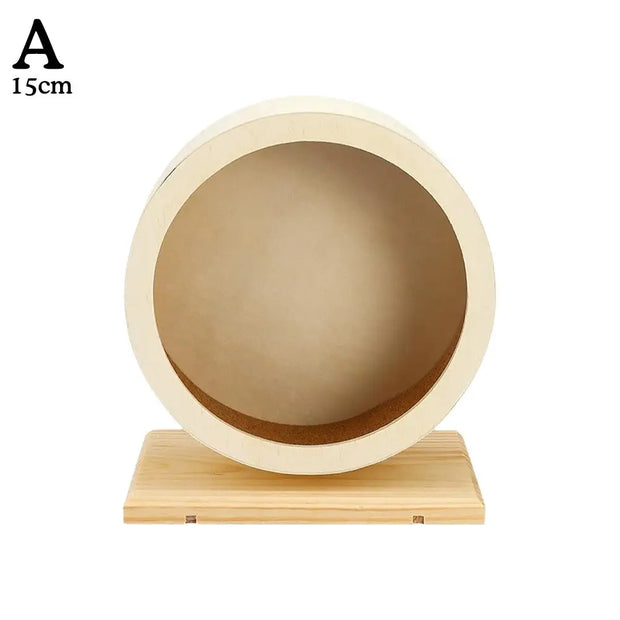 Wooden Exercise Wheel sphere on a stand with dimensions '15cm' displayed.
