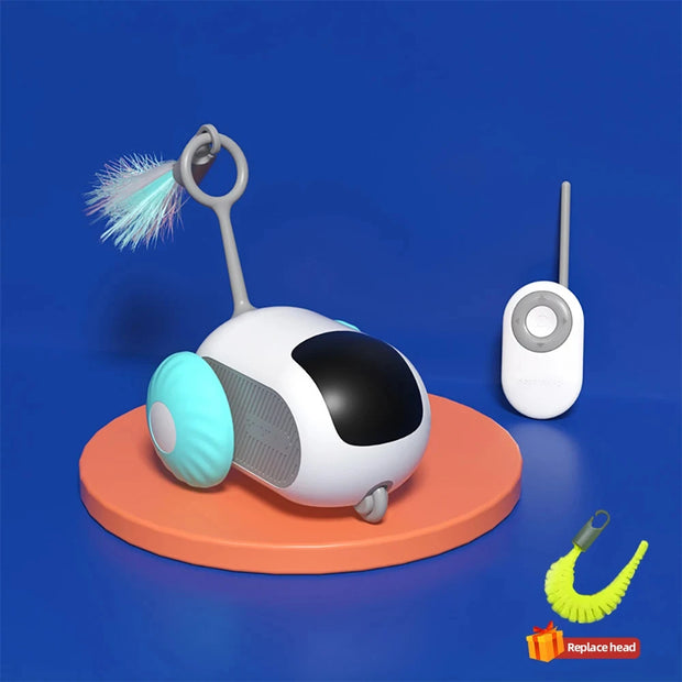 Remote Control Interactive Cat Toy Car on a blue background