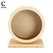 Wooden Exercise Wheel bed on a stand with dimensions 'C 25cm' displayed.