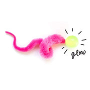 Pink Rainbow Tail Cat Toy Balls on a white background