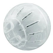 Clear Gray plastic Hamster Gerbil Rat Exercise Toy with cut-out design on a white background