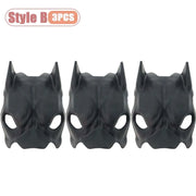 Three black bat-shaped Pet Avengers Mask Set on a white background with 'Style B 3PCS' text.