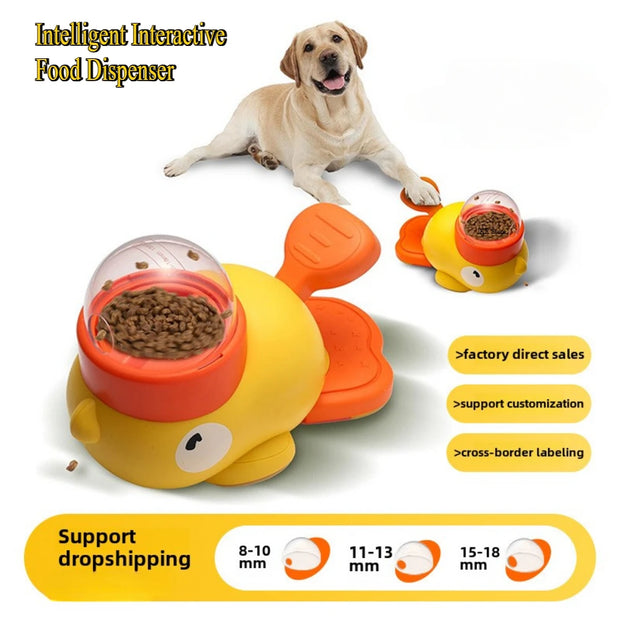 Little Yellow Duck Pet Feeder – Interactive Treat Dispenser Toy