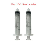 Silicone Syringe Adapter Head Replacement Accessory - Two 10ml feeding syringes for newborn pets, featuring measurement markings and clear design for safe feeding.