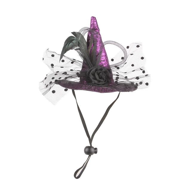 Pet Halloween Cosplay Costume Witch & Wizard Hat Outfit