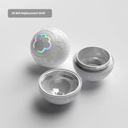Ash Rechargeable Interactive Pet Toy Ball 300mAh replacement shell with colorful design on a light gray background