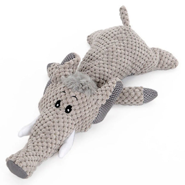 Knitted Plush Animal Dog Toys on a white background