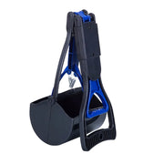 Black and blue Easy Grip Dog Pooper Scooper snow shovel on a white background