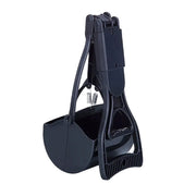 Black Easy Grip Dog Pooper Scooper snow shovel with handle on a white background