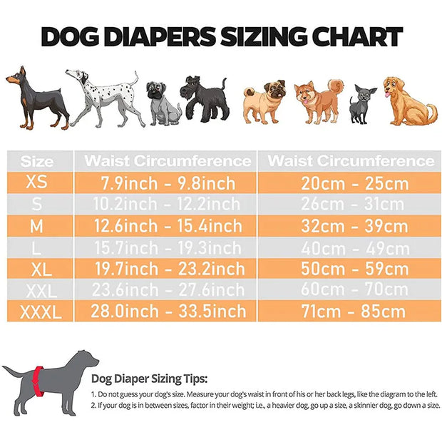 Reusable Dog Diapers – Comfortable and Protective for Male and Female Dogs