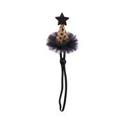 Decorative Halloween Witch Hats Collection with star and tulle on a white background