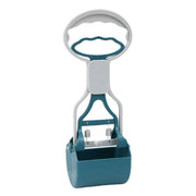 Teal and silver Easy Grip Dog Pooper Scooper bag dispenser on a white background