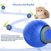 Automatic Moving Cat Toy - Interactive rolling ball promotes exercise and mental stimulation for indoor cats.