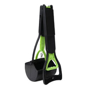 Black and green Easy Grip Dog Pooper Scooper grooming tool on a white background