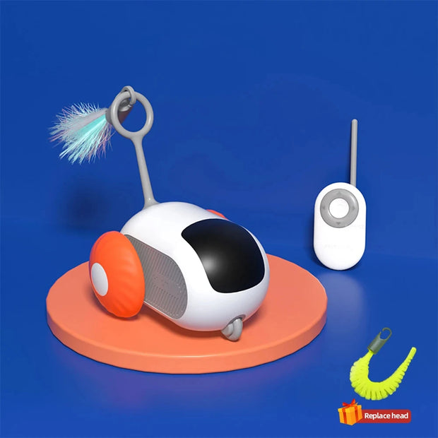 Remote Control Interactive Cat Toy Car on a blue background