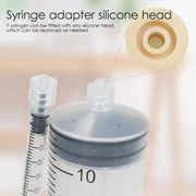 Silicone Syringe Adapter Head Replacement Accessory - Close-up of a syringe with a silicone adapter head for replacement, designed for easy feeding of newborn pets.