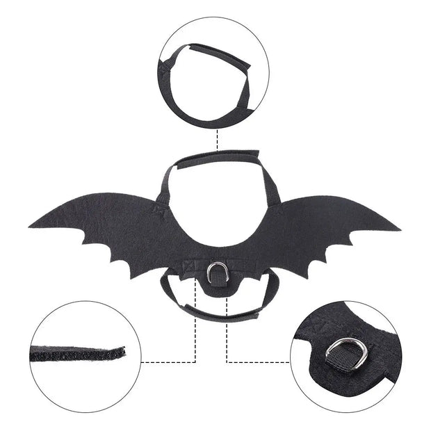 Halloween Bat Wings Costume Pet Dress for Cats & Dogs