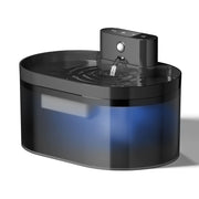 Black  2.2L Automatic Cat and Dog Drinking Fountain on a white background