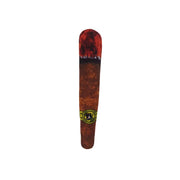 Cigar Dog Toy Skateboard deck with a red and black design on a white background